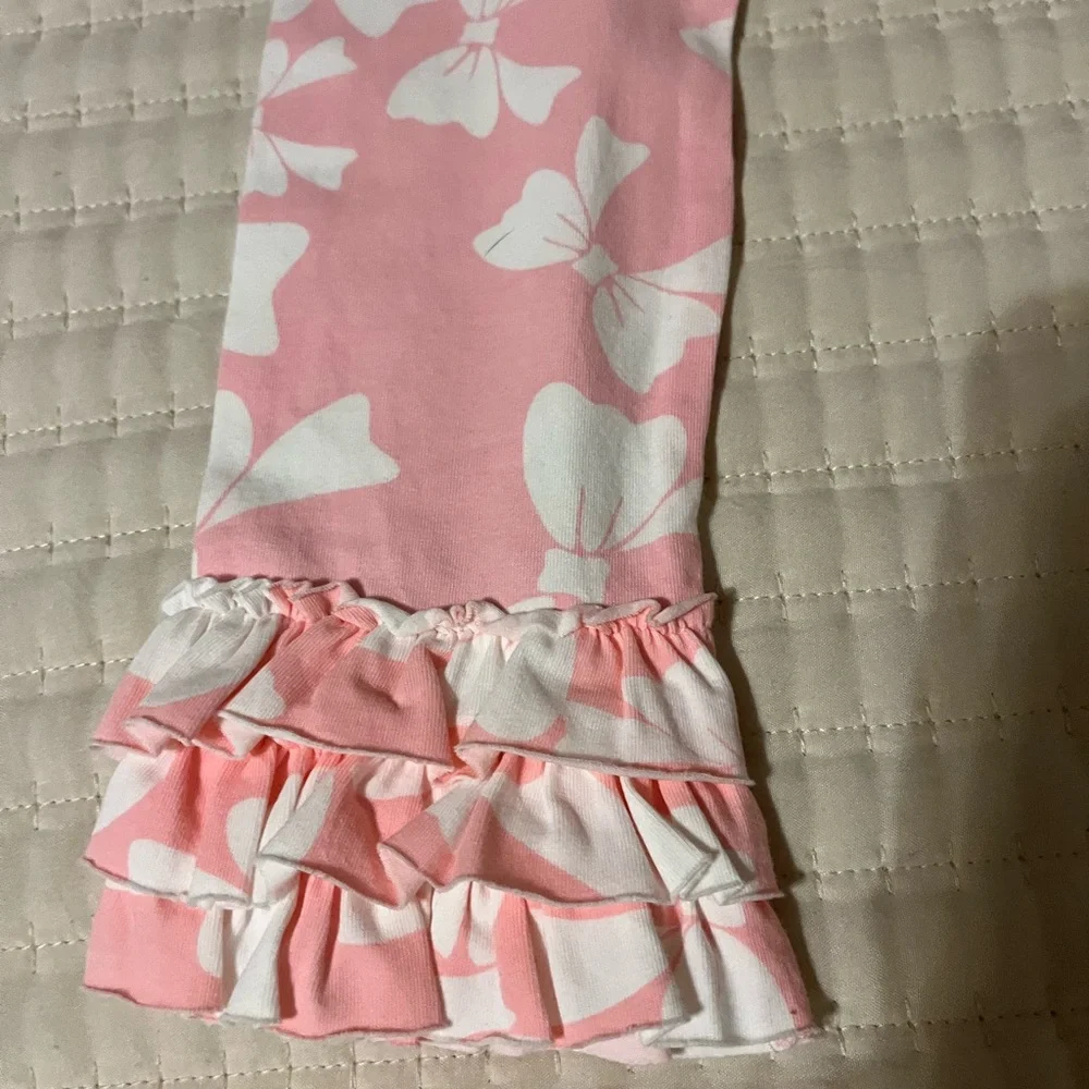Matilda Jane Pink and White Floral Ruffle‎ Leggings